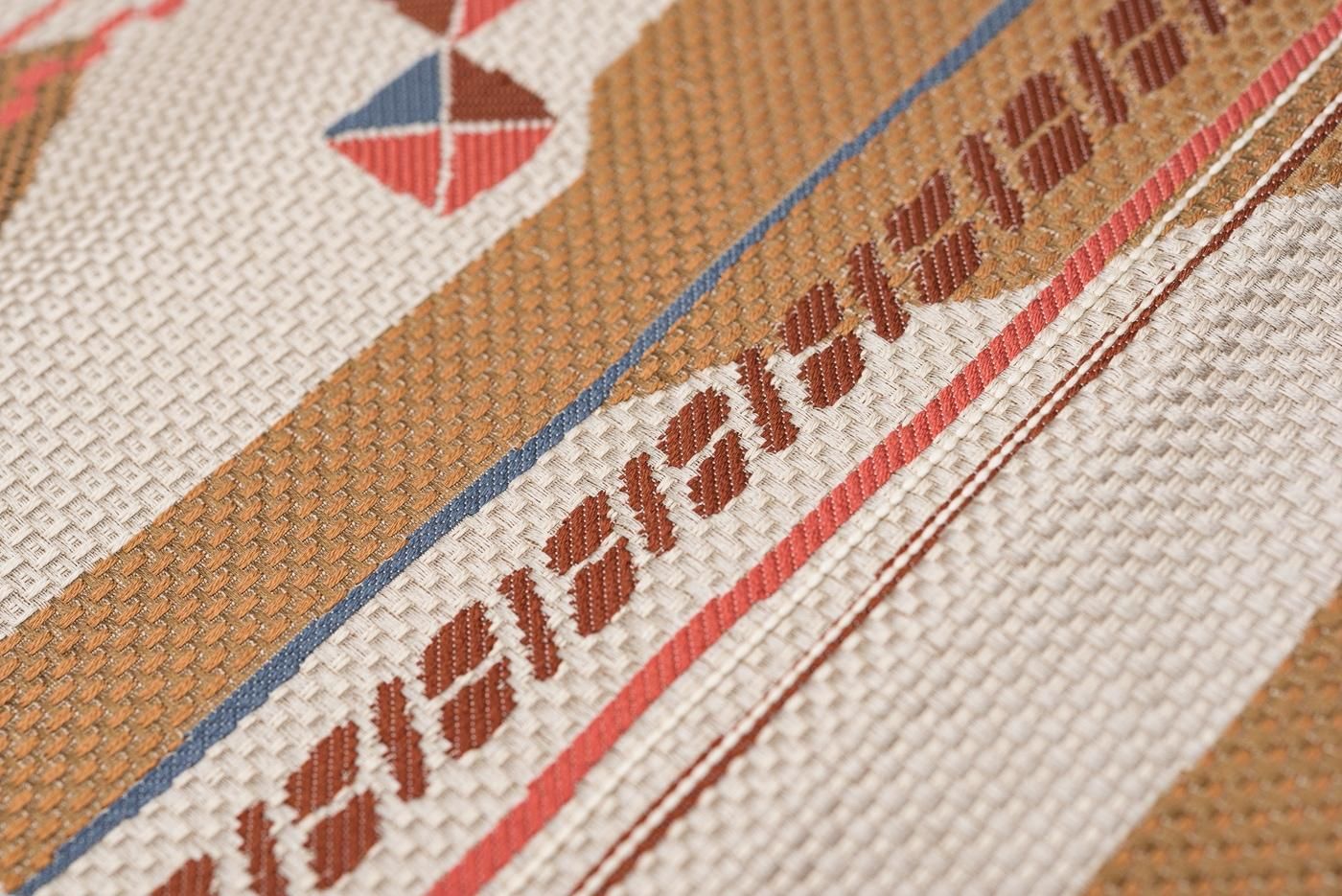 本場筑前博多織 抽象模様 - からん::アンティーク着物