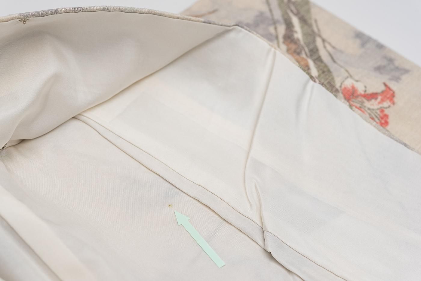 紬 薄グレー地 花模様 - からん::アンティーク着物・リサイクル