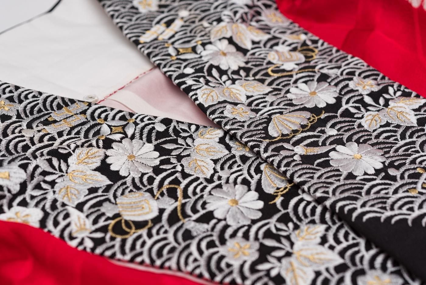 Kumiページ　着物 総絞り 正絹 モノトーン 幾何学 U-7585 Kumi様専用ページ 着物 総絞り 正絹 モノトーン 幾何学 U-7585