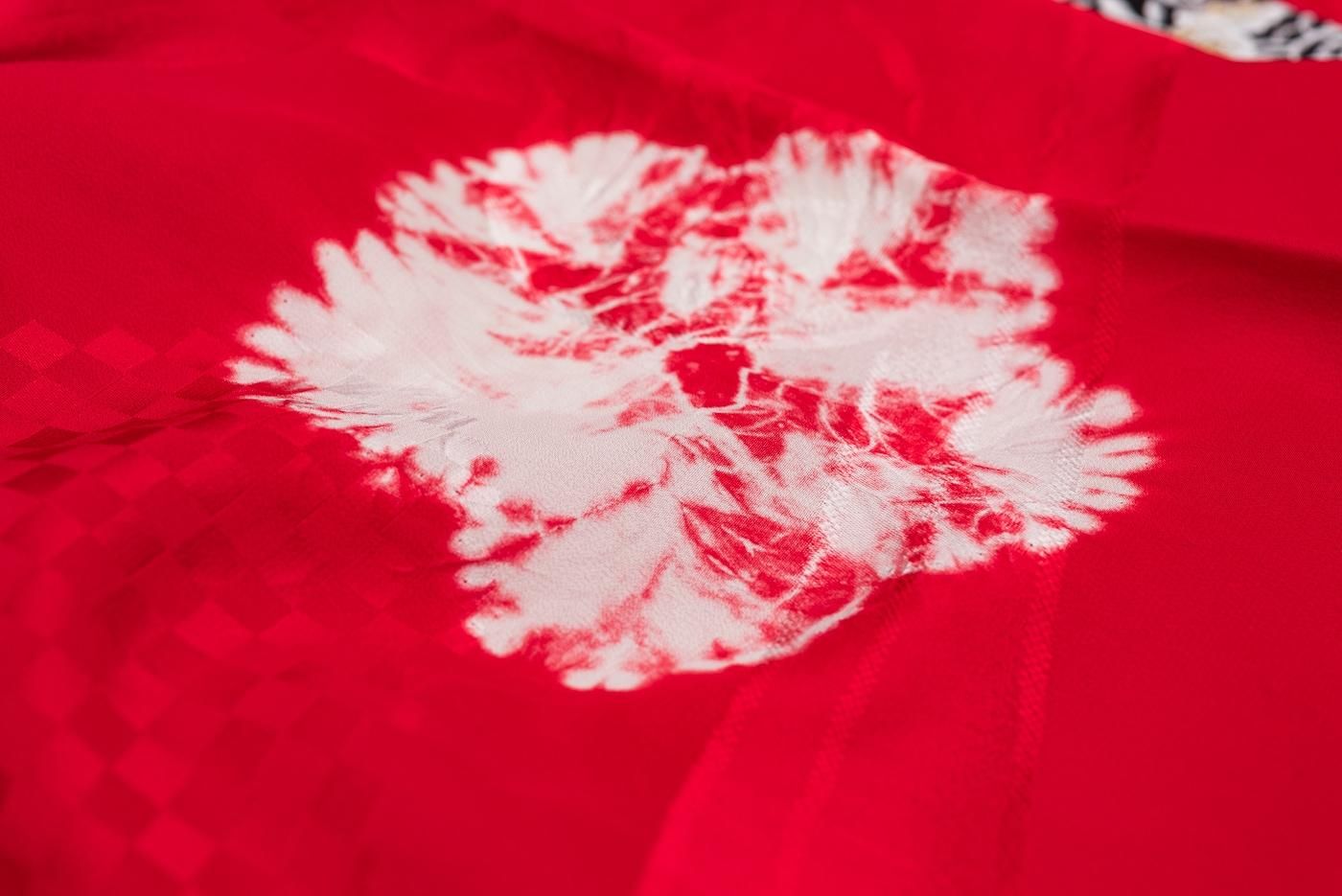 振袖 長襦袢セット 総絞り 幾何学模様 トールサイズ 裄長 - からん