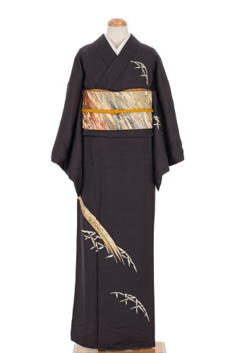 大島紬 蔦の葉模様 - からん::アンティーク着物・リサイクル着物の通販 