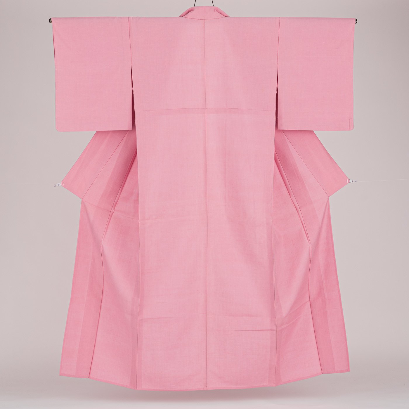 単衣 無地紬 ピンク - からん::アンティーク着物・リサイクル着物の 