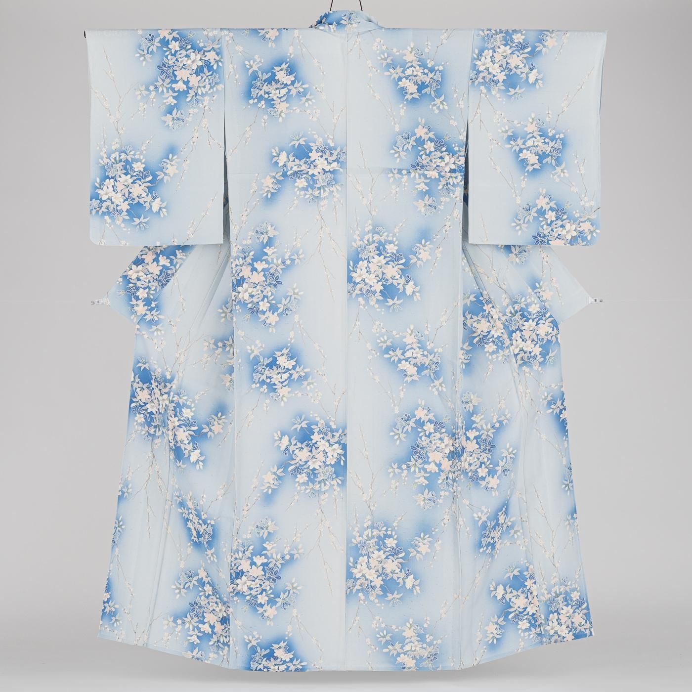 長襦袢 単衣 暈し 流水に花模様 霞色 J-270 2025年最新】 ファッション 長襦袢 単衣 暈し 流水に花模様 霞色 J-