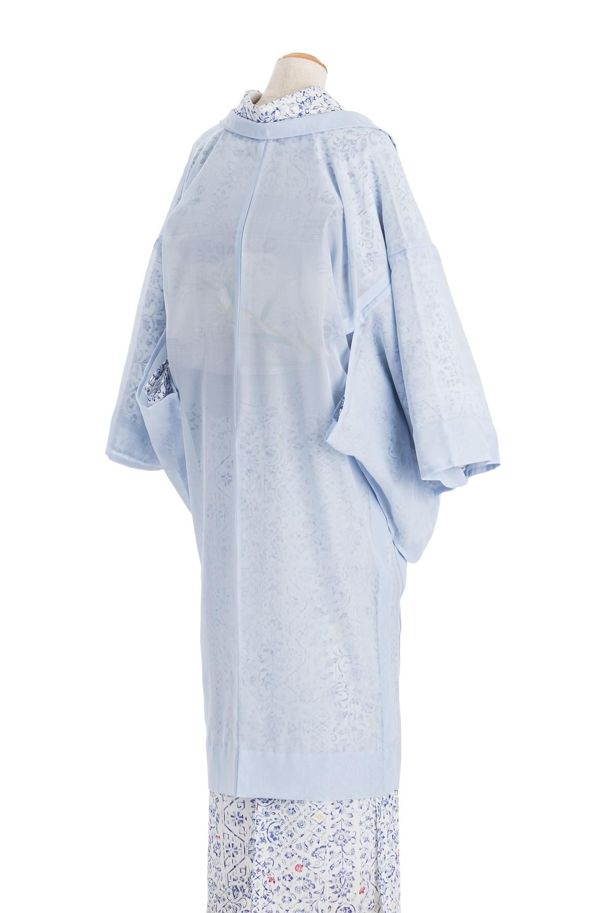 新品 HANAE MORI 紗 薄羽織 萩 水色 - からん::アンティーク着物・リサイクル着物の通販サイト