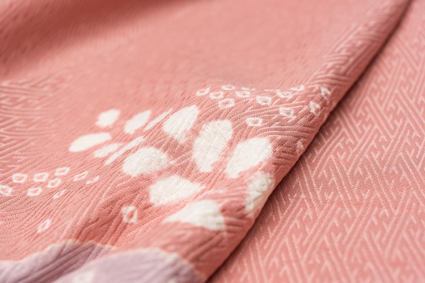 訪問着 絞り 霞に松 - からん::アンティーク着物・リサイクル着物の