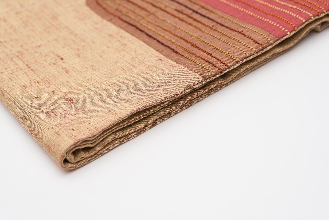 紬 相良刺繍 霞模様 - からん::アンティーク着物・リサイクル