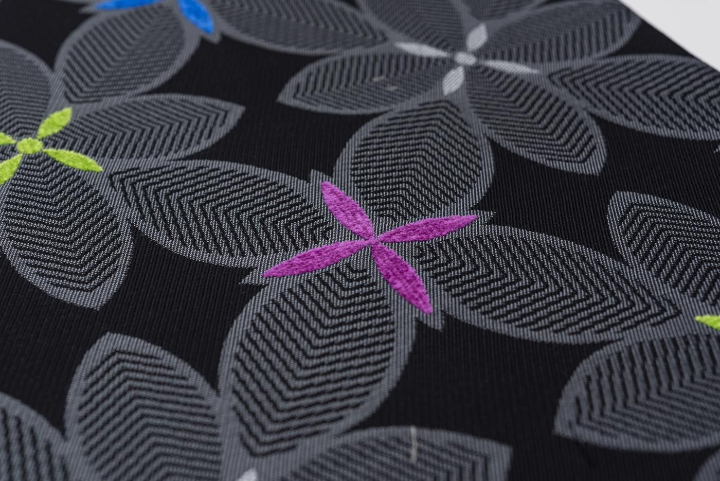 新品 洒落袋帯○モール刺繍 変わり花模様 - からん::アンティーク着物