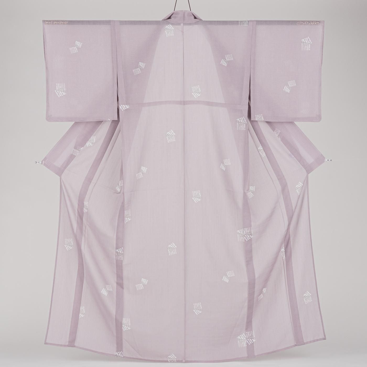 新品 洗える夏着物 紗 源氏香 - からん::アンティーク着物