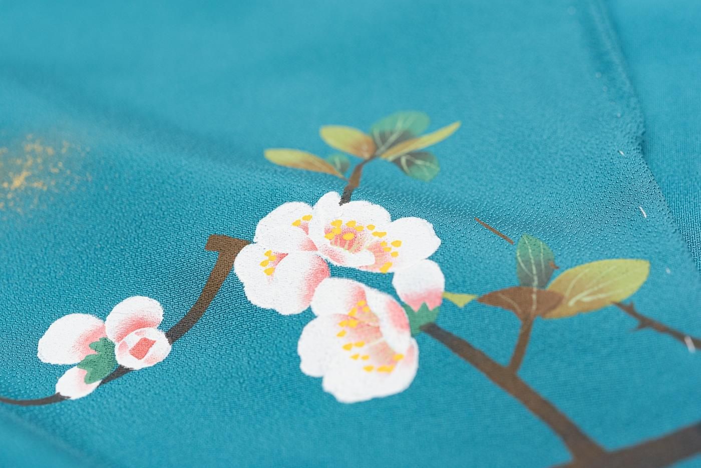 訪問着 寿光織 枝花模様 - からん::アンティーク着物・リサイクル着物