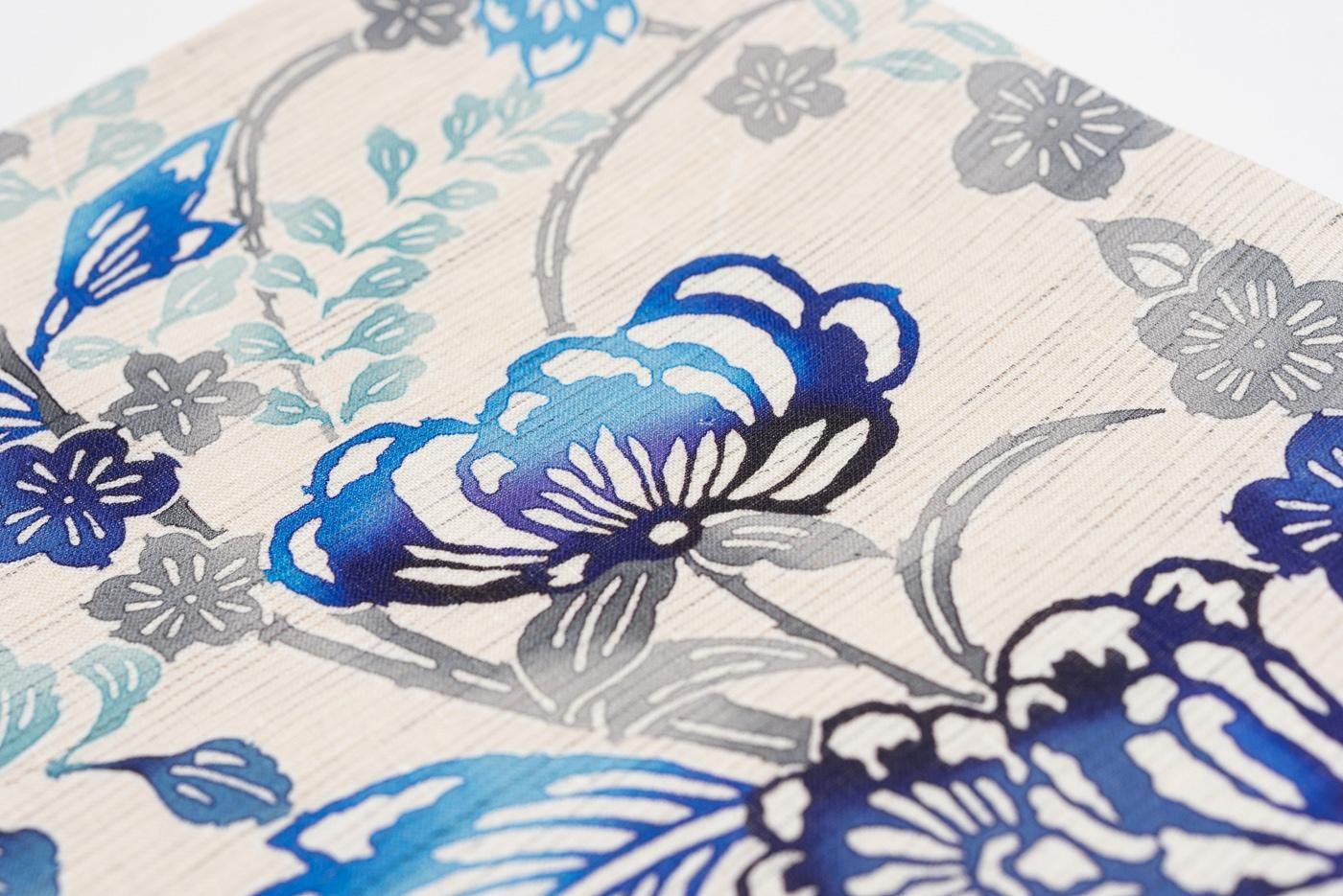 召しませ花 麻京袋帯 花そよぎ - からん::アンティーク着物