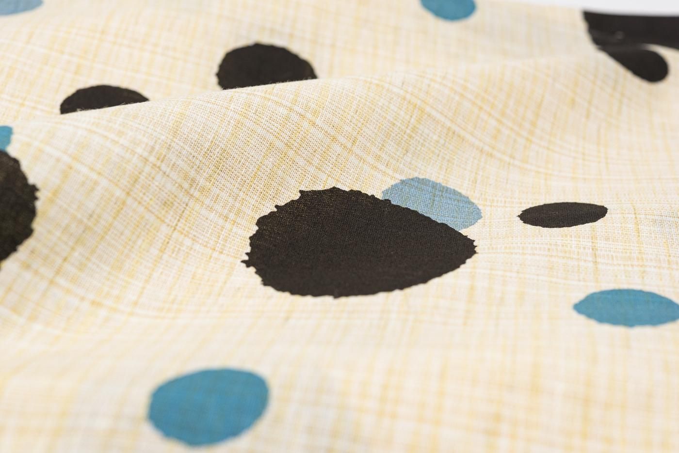 新品浴衣 綿麻 水玉ドット - からん::アンティーク着物・リサイクル