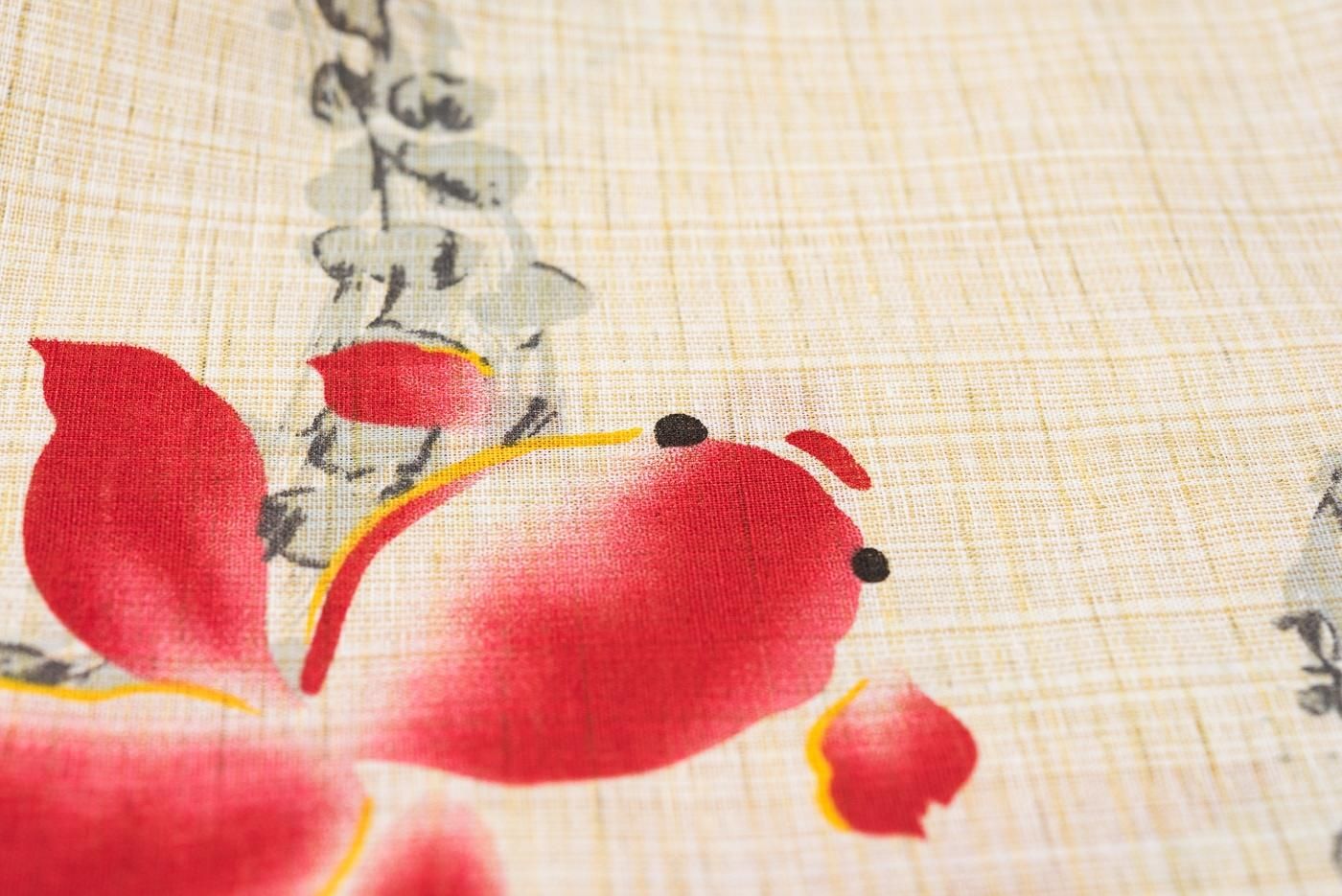 新品浴衣 綿麻 遊ぶ金魚 - からん::アンティーク着物・リサイクル着物