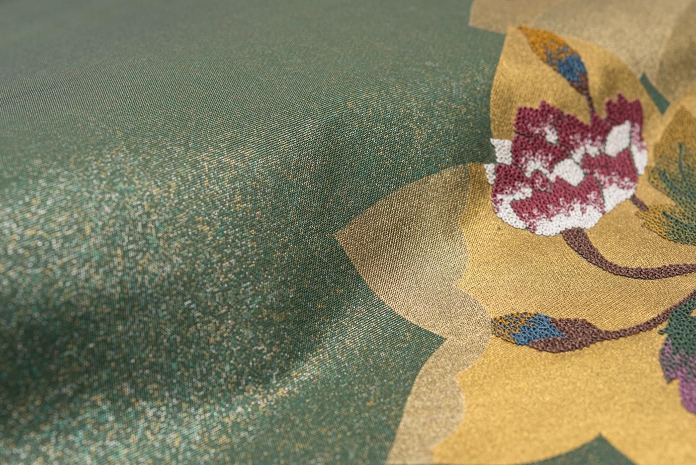 相良刺繍　刺繍　花模様　華紋　名古屋帯　着物　帯　014a p 相良刺繍の袋帯 | 着物と帯 千葉で3代続く呉服専門店の通販 大野屋