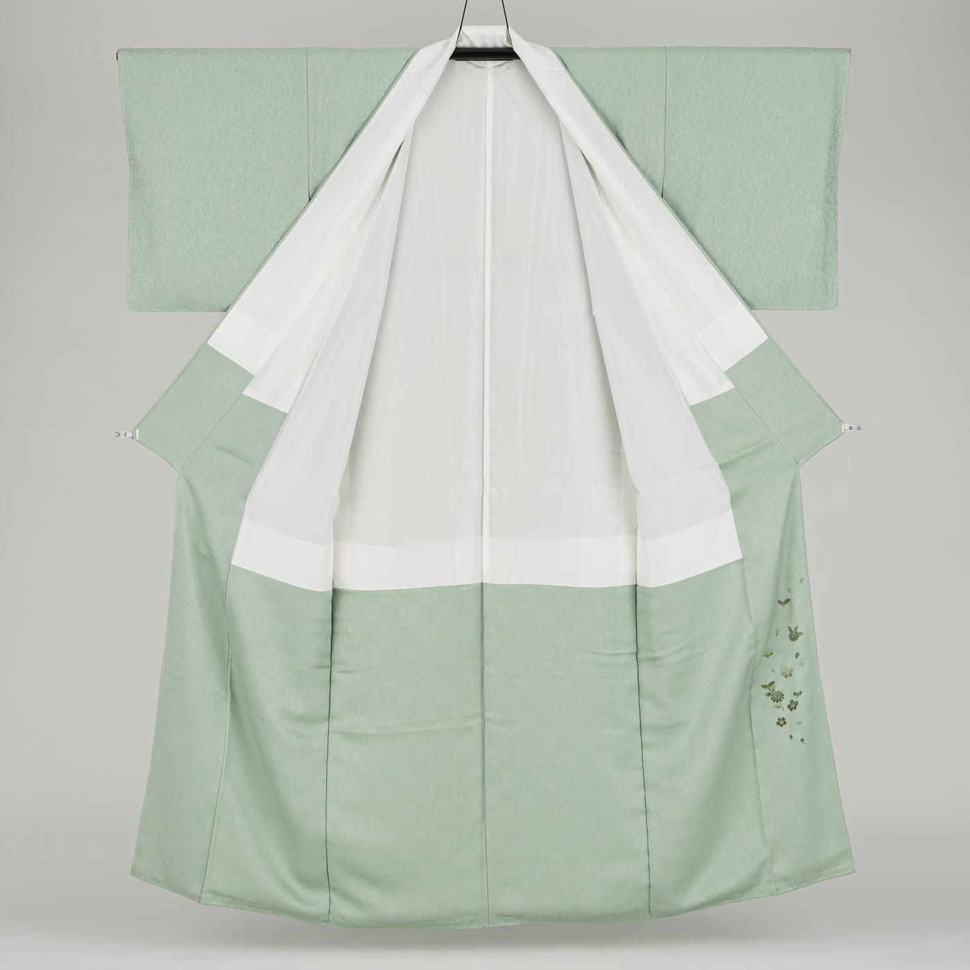 色無地 一つ紋 裏葉柳 - からん::アンティーク着物・リサイクル