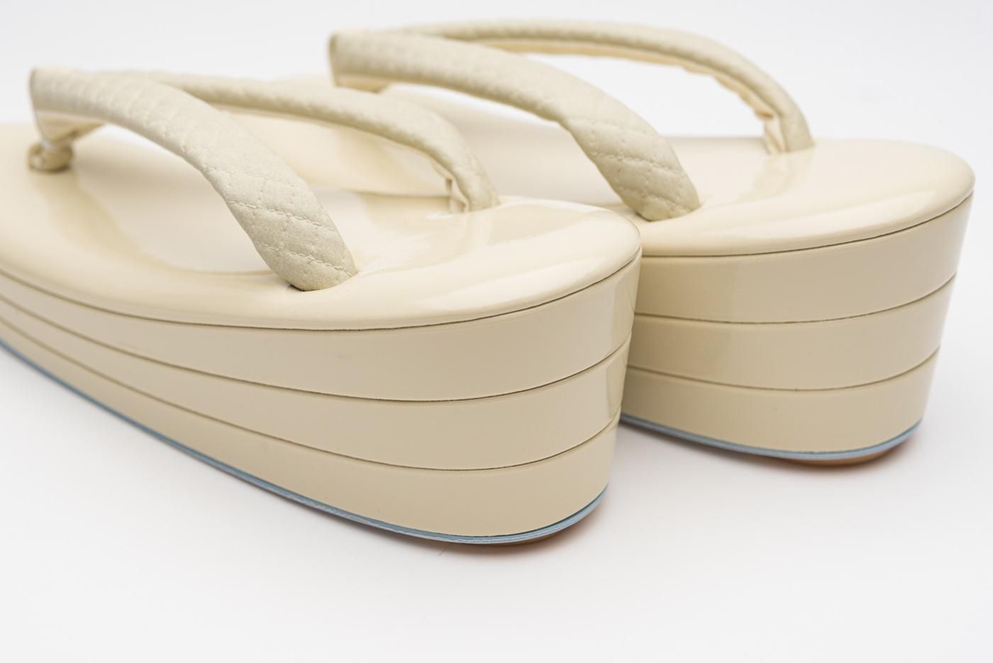 F】フォーマル向け 草履バッグセット キルティング Ivory - から