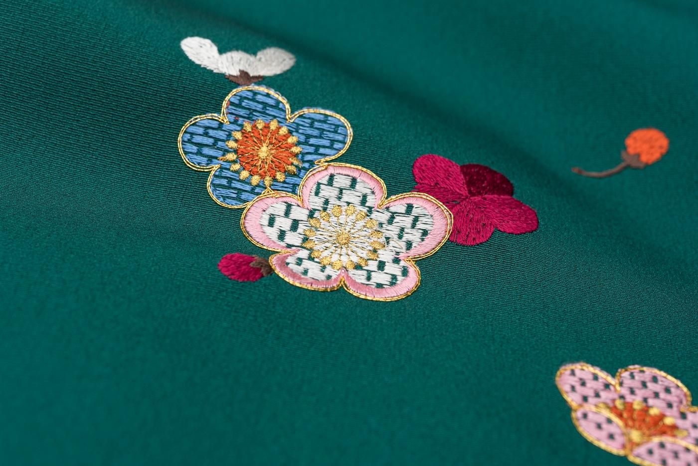 振袖 花車と鞠 刺繍 - からん::アンティーク着物・リサイクル着物の