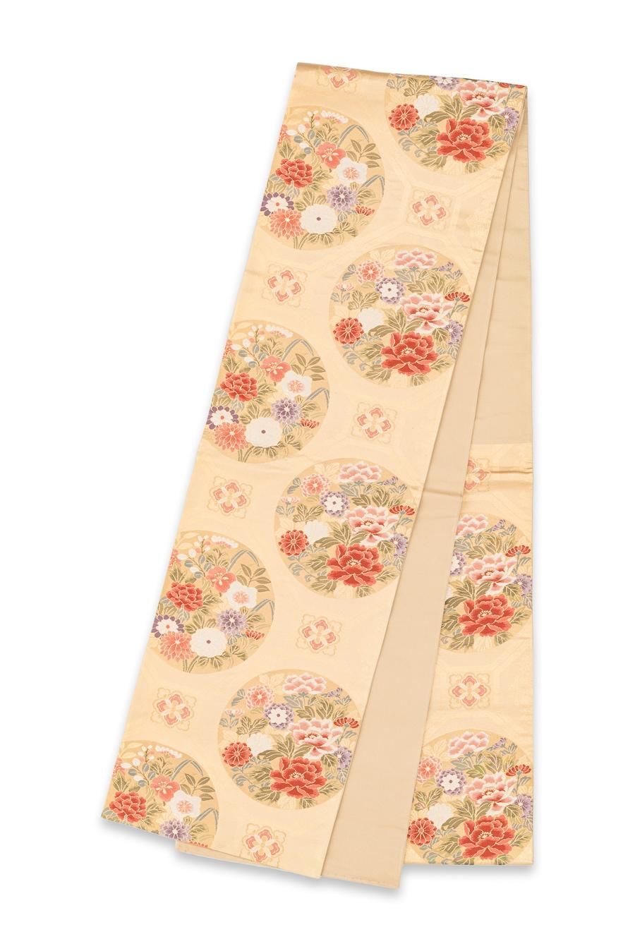 袋帯○格天井に花丸紋 - からん::アンティーク着物・リサイクル着物の 袋帯○格天井に花丸紋 - からん::アンティーク着物・リサイクル着物の