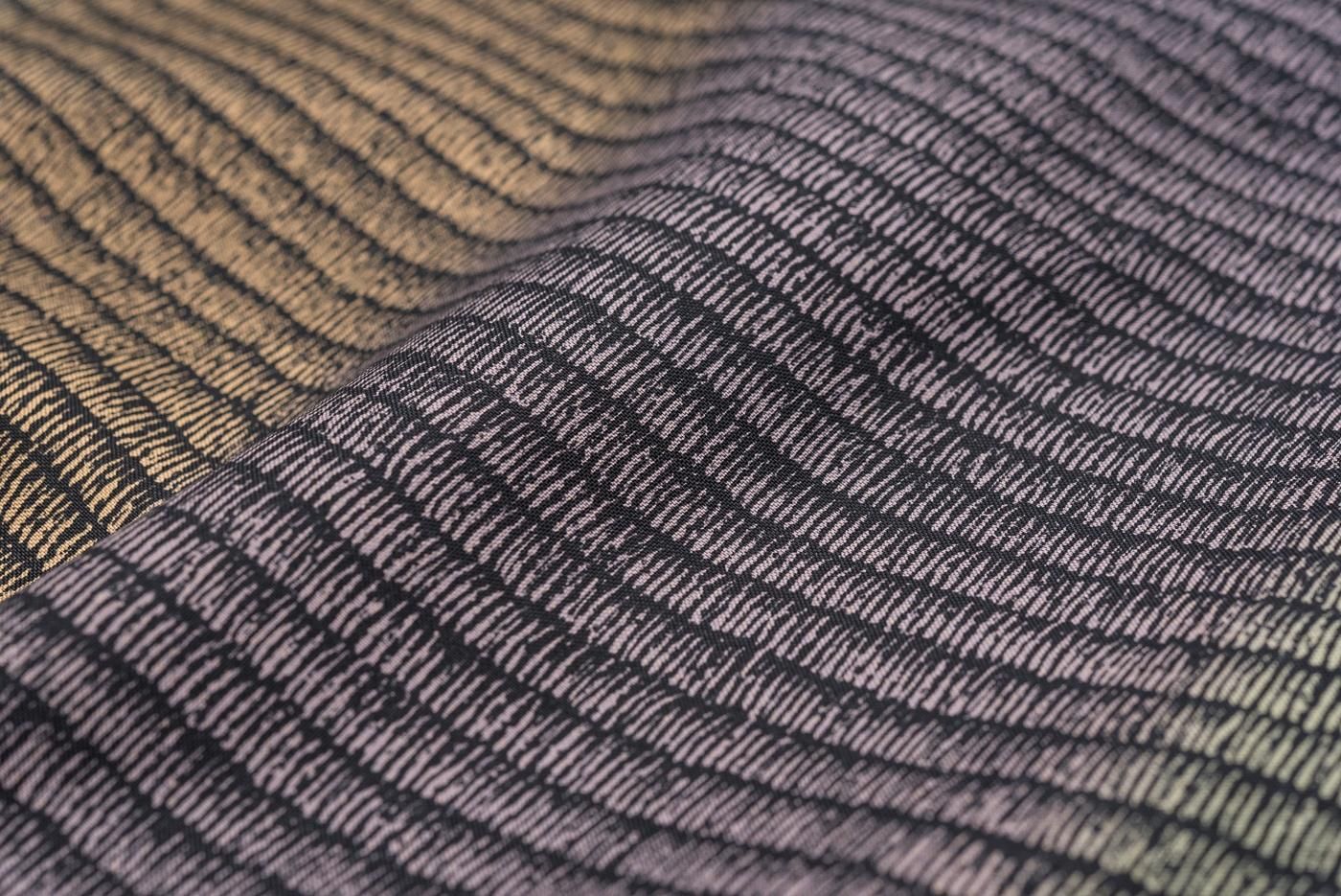 染め大島紬 横段模様 - からん::アンティーク着物・リサイクル