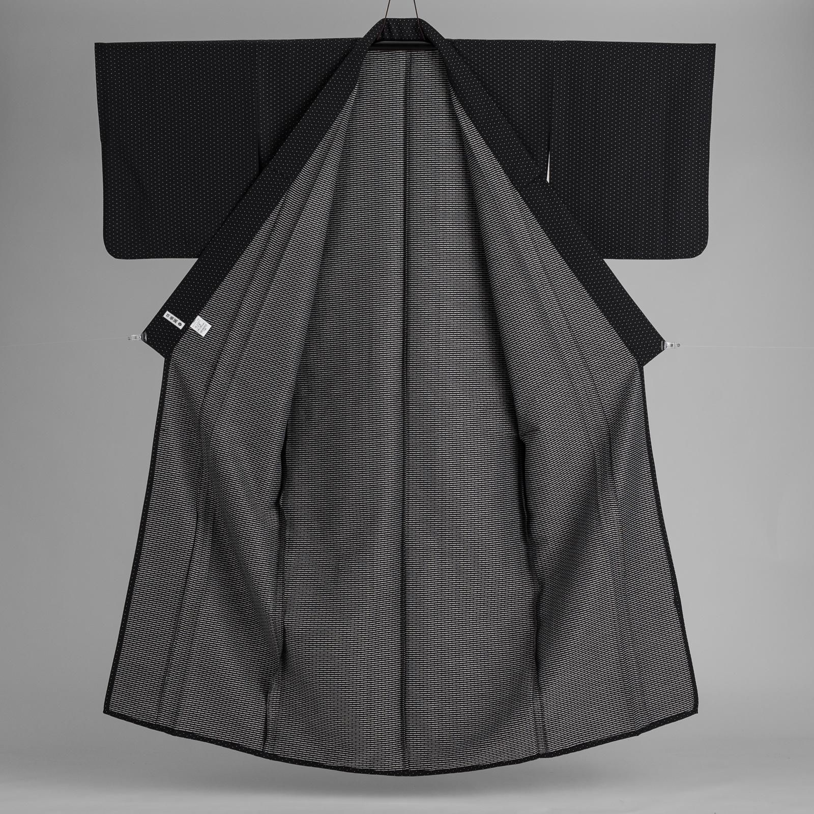 新品 百華園 花菱ドット Black - からん::アンティーク着物
