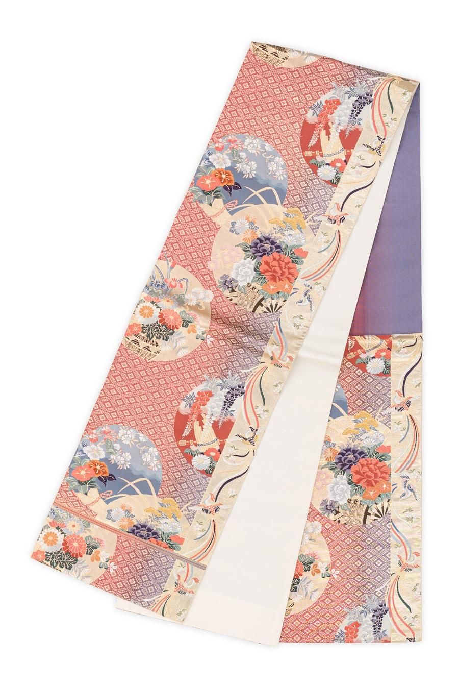 格子　花菱　花紋　鳳凰紋　袋帯　着物　104a p 格子 花菱 花紋 鳳凰紋 袋帯 着物 104a p - メルカリ