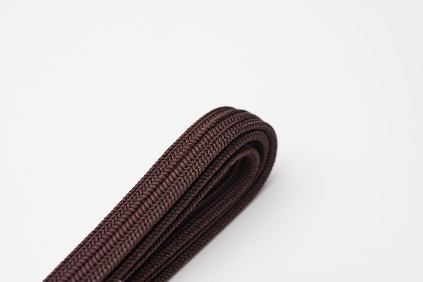 新品 帯締め 柿しぶ染 黒鳶色 - からん::アンティーク着物・リサイクル