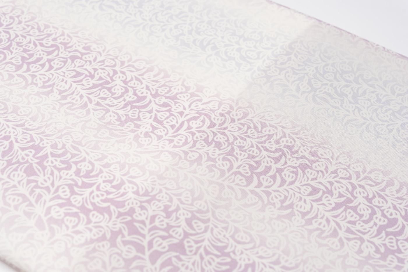 アウトレット】【M】新品 HANAE MORI 洗える着物 蕾 赤紫×灰紫 - から