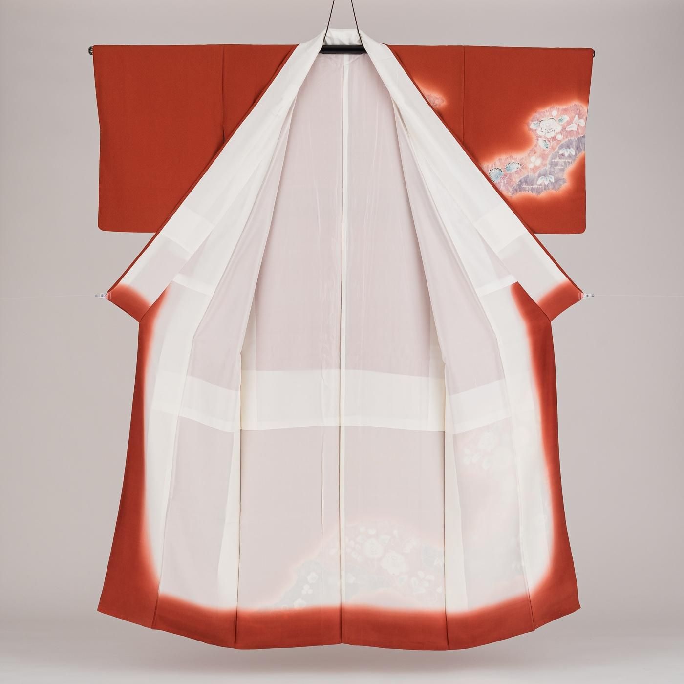 訪問着 霞取りに辻が花模様 - からん::アンティーク着物・リサイクル