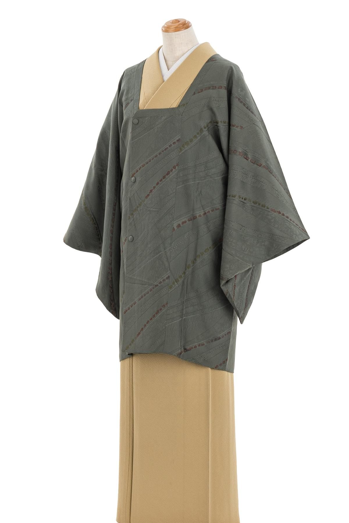 着物　道行きコート 道行コート 曲線模様 - からん::アンティーク着物・リサイクル着物の