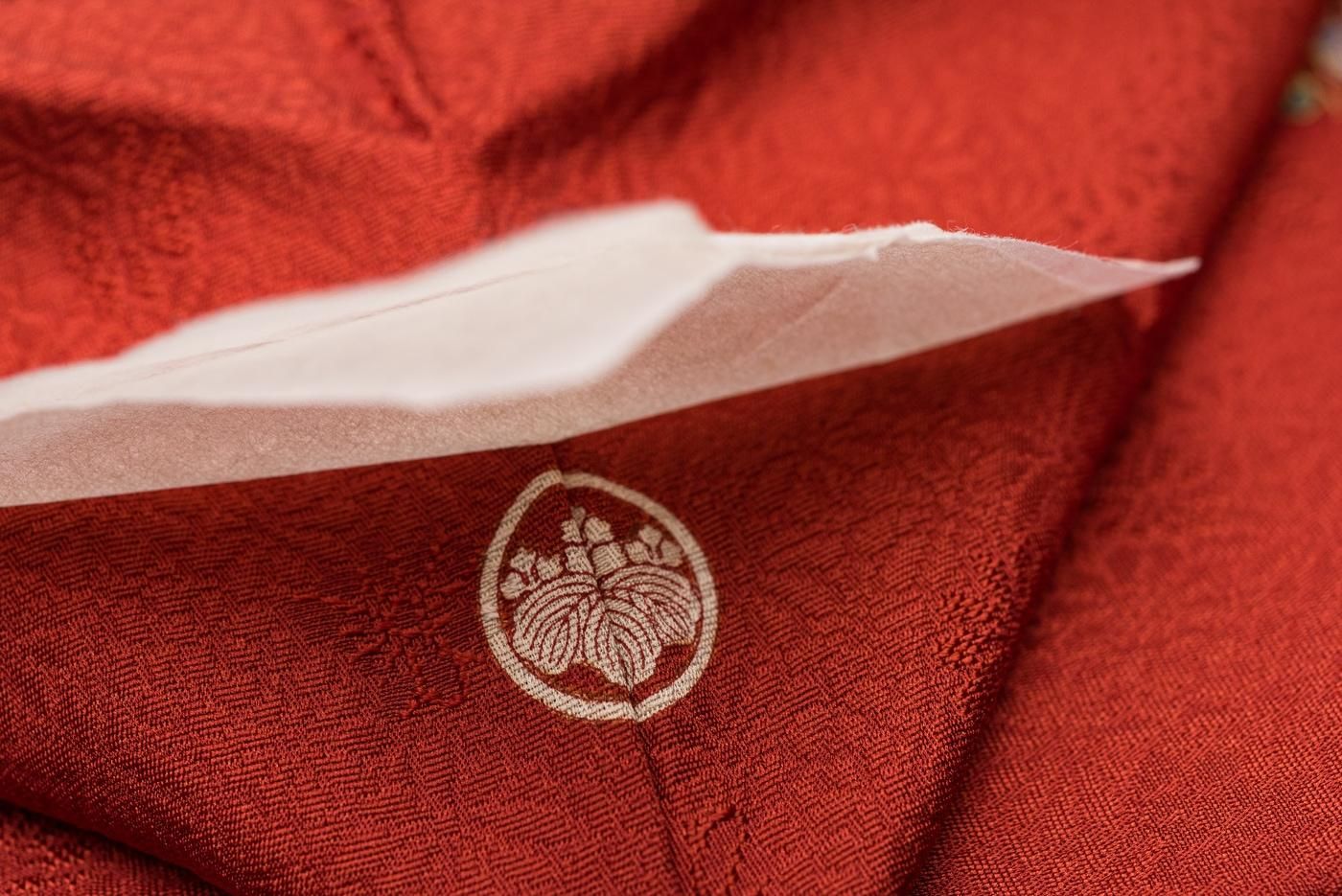 飛び柄小紋 一つ紋 花丸紋 裄長 - からん::アンティーク着物