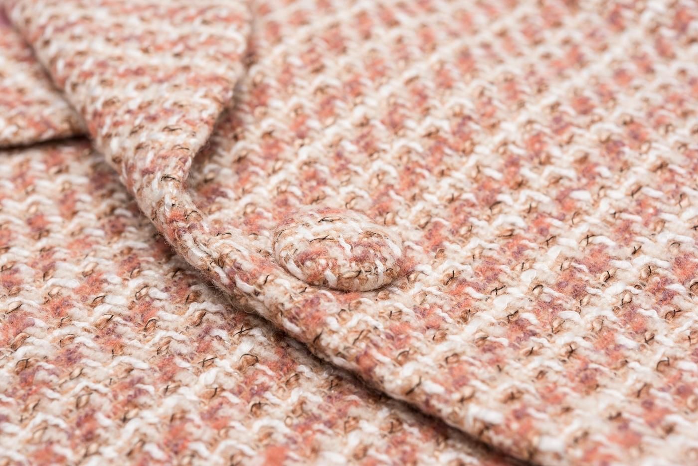 新品 ヘチマ衿 和装コート ツイード ピンク - からん::アンティーク