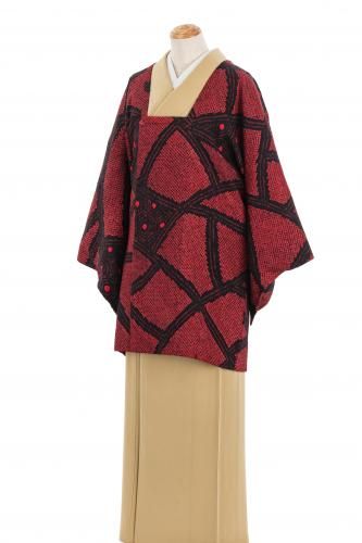 未使用　薄物　羽衣　夏物　道中着　Lサイズ　大きめ　スリーシーズン 道中着 夏物 夏羽織 化繊 レース リサイクル羽織 裄64cm 身丈82cm 黒色