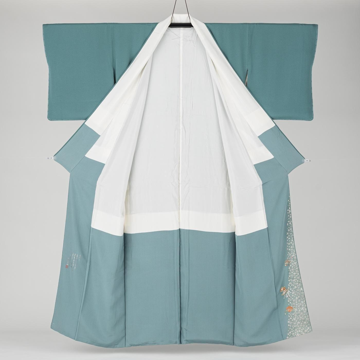 色無地 一つ紋 松尾光琳 ゆったりサイズ - からん::アンティーク着物