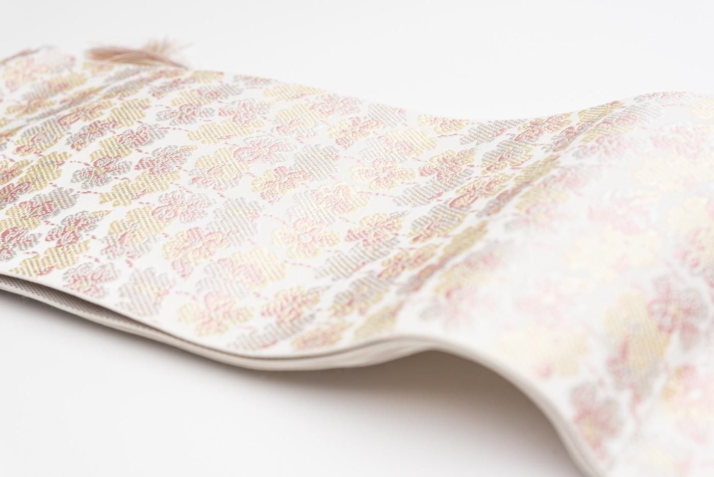 本場筑前博多織 紋小袋帯 長尺 - からん::アンティーク着物