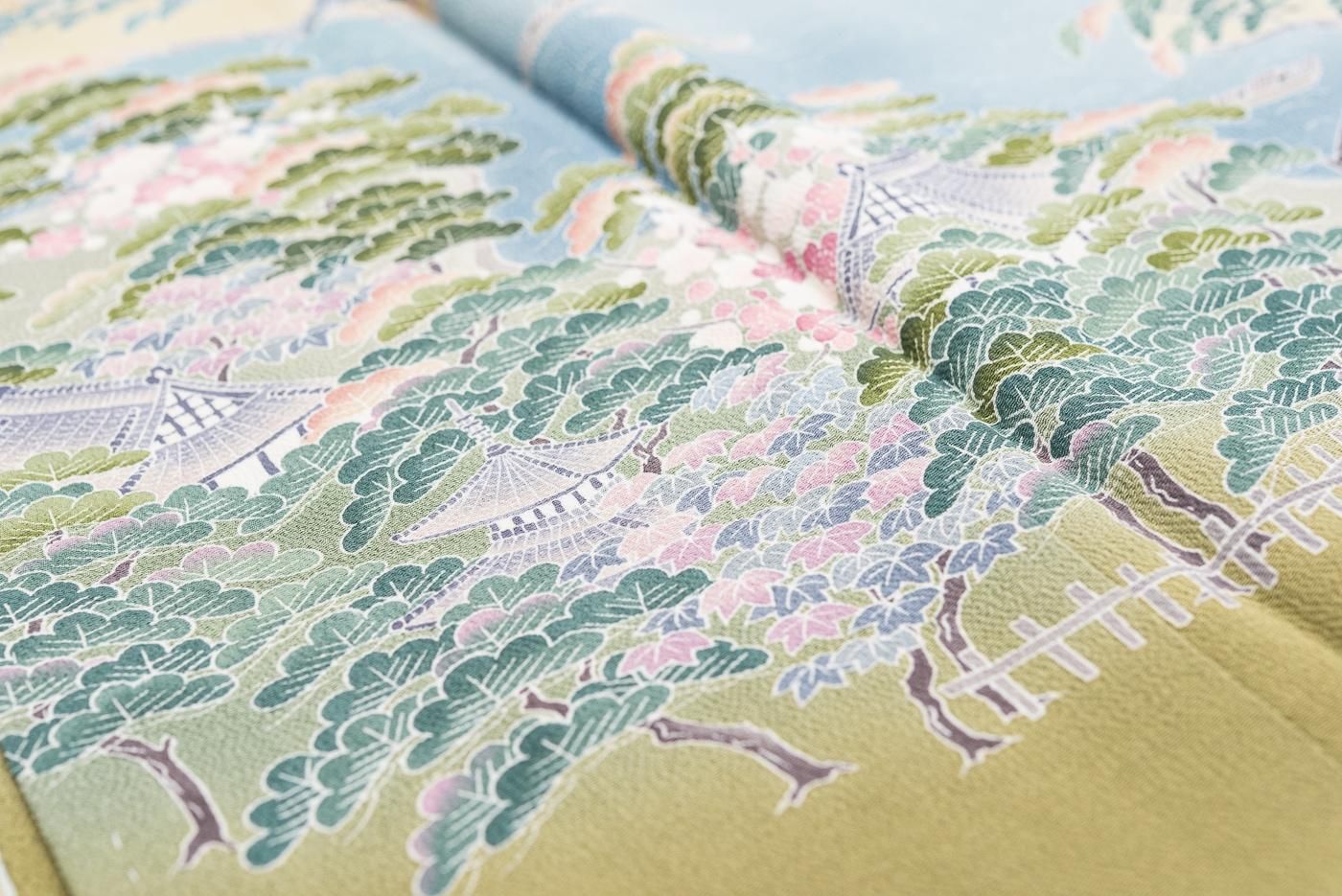 色留袖 一つ紋 阿部佳雪 天橋立 - からん::アンティーク着物