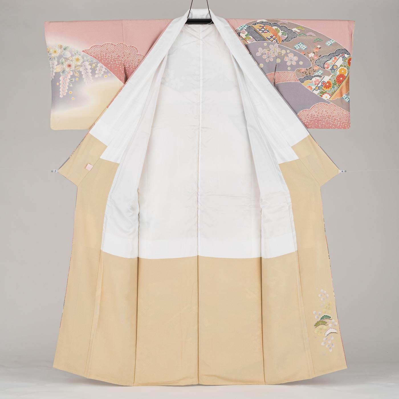 訪問着 辻が花 雲取りに菊や橘 - からん::アンティーク着物