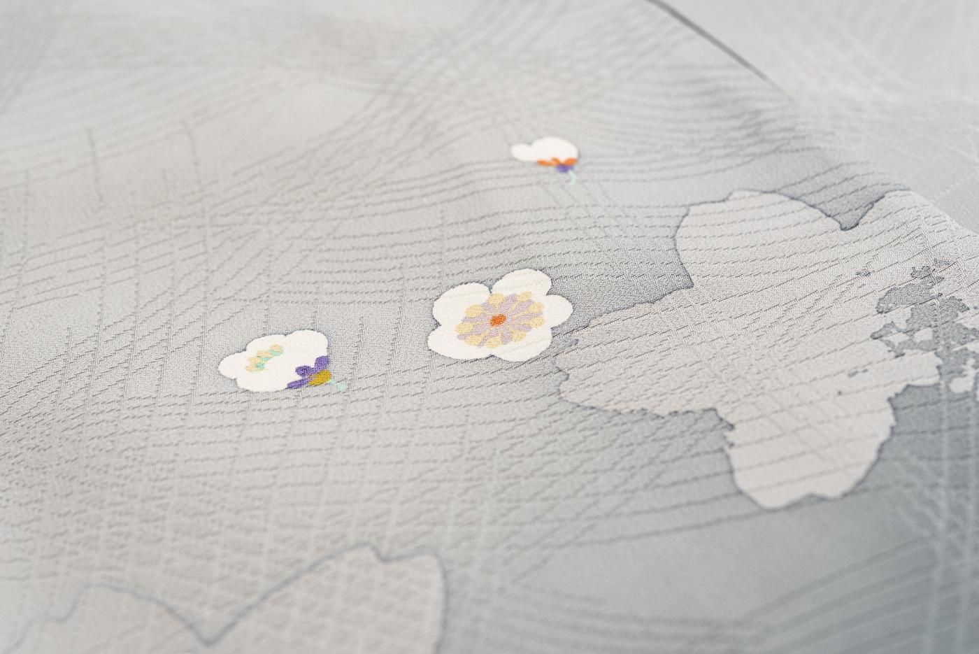 訪問着 桜と梅 - からん::アンティーク着物・リサイクル着物の通販サイト