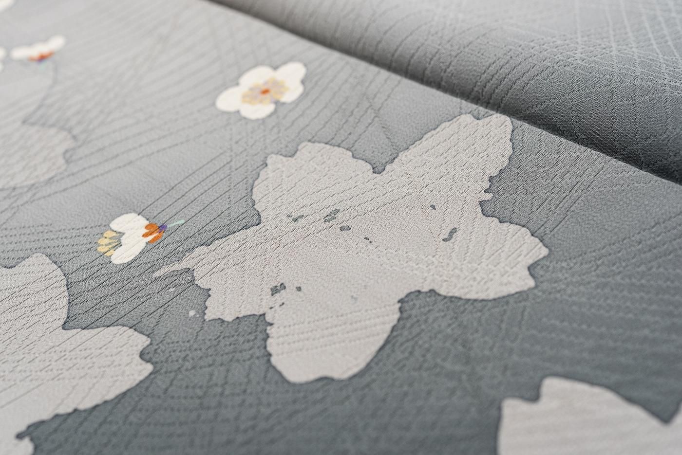 訪問着 桜と梅 - からん::アンティーク着物・リサイクル着物の通販サイト