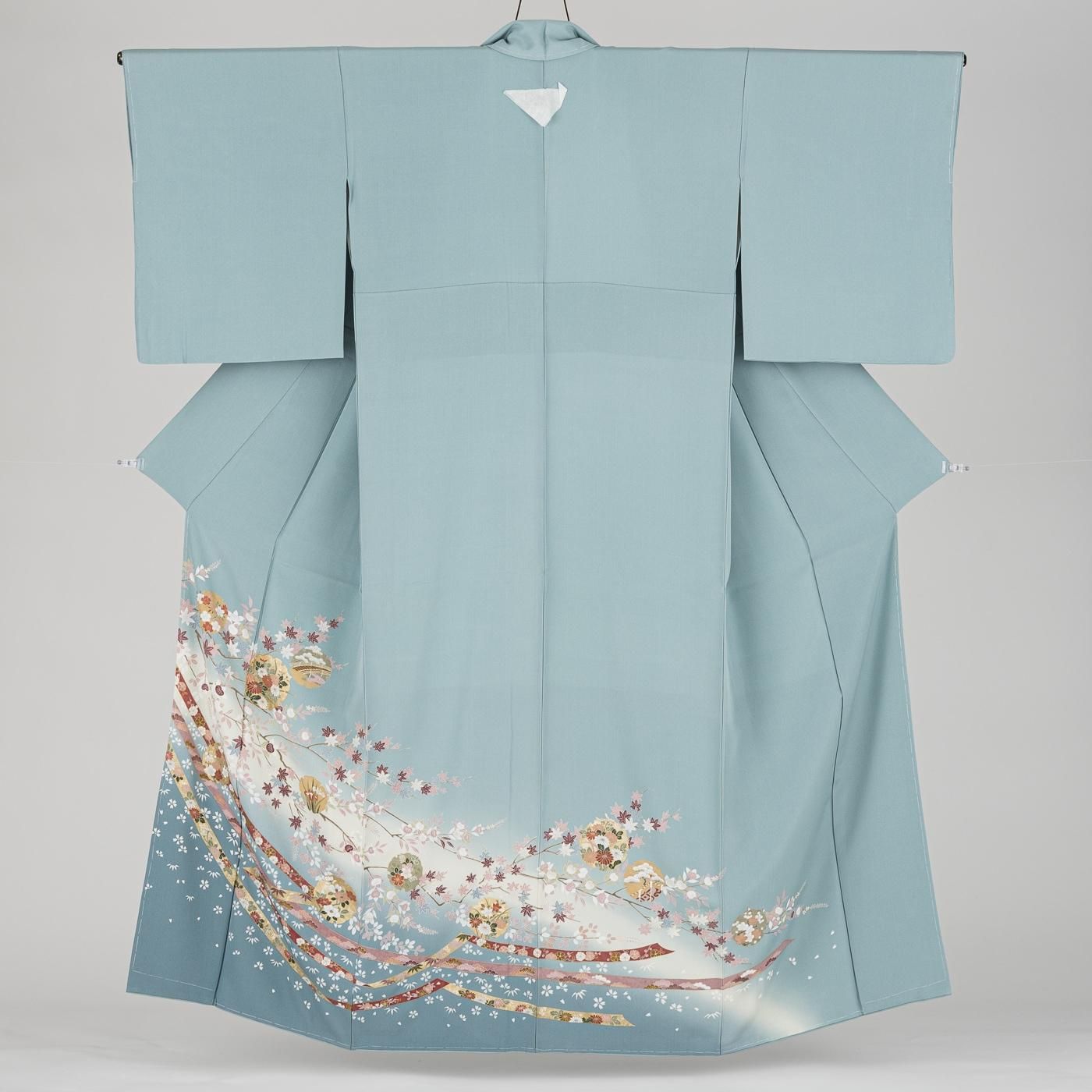 色留袖 一つ紋 雪輪 - からん::アンティーク着物・リサイクル着物の