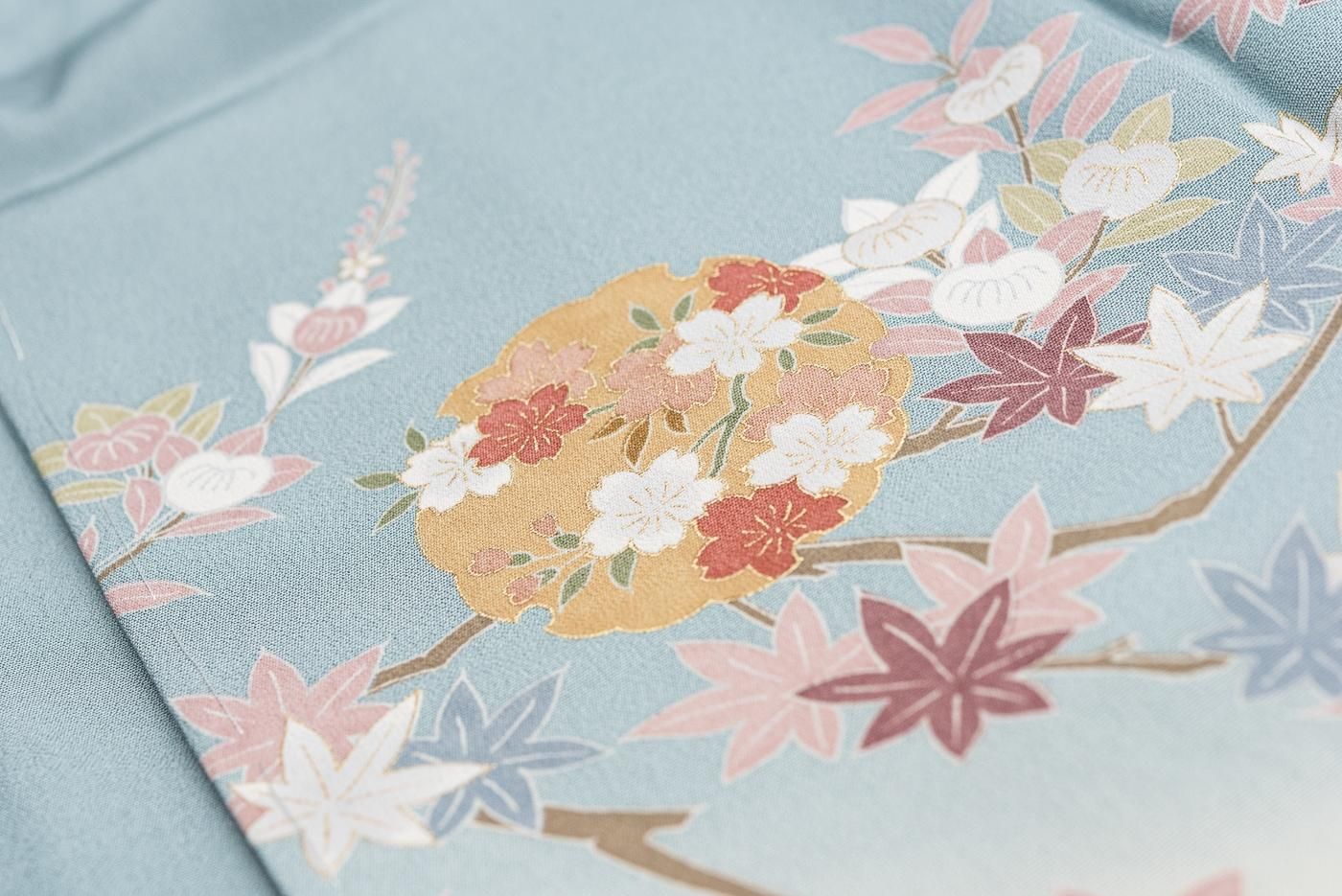 色留袖 一つ紋 雪輪 - からん::アンティーク着物・リサイクル着物の