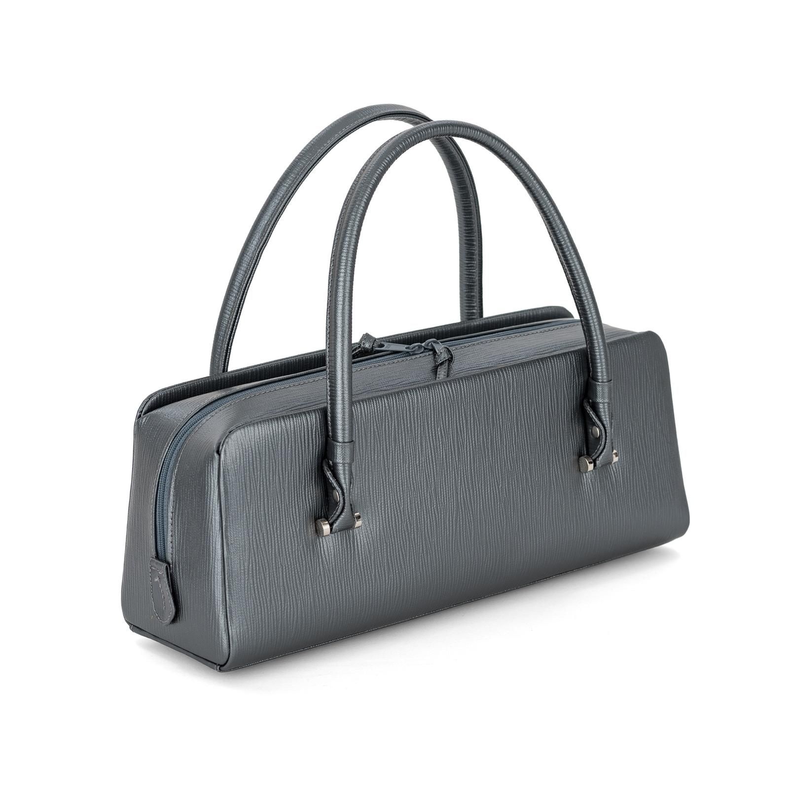 ホワイト　合成皮革　和装用バッグ　新品　利休バッグ　和帆布　グレー　日本製 新品 利休バッグ 和帆布 グレー - からん::アンティーク着物