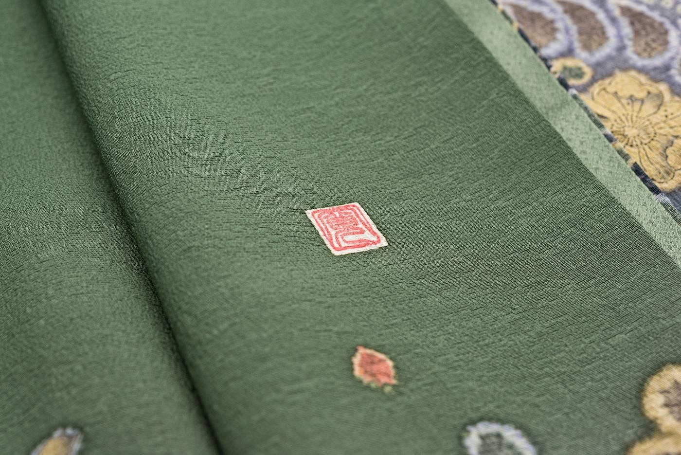 作家物　美しい染めの草花模様　上品なベージュの訪問着 平和屋着物○訪問着 草花文 暈し染め 金彩 正絹 逸品 DAAV4993ud