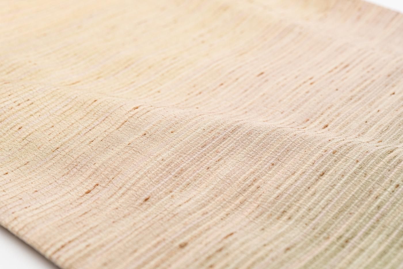 ぜんまい紬　訪問着 付け下げ訪問着 ぜんまい紬 横段霞 作家物 裄長 - からん