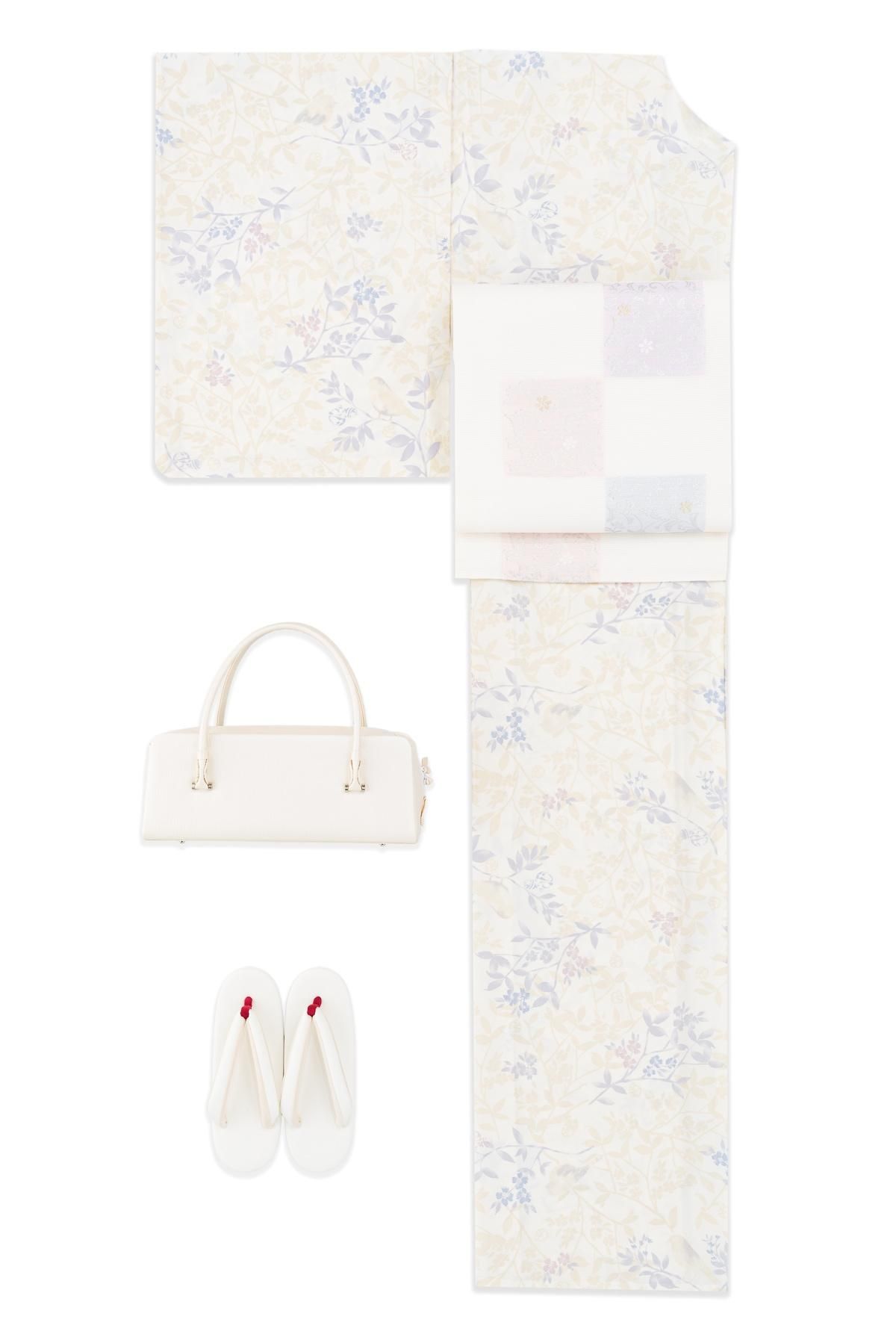 新品 単衣 洗える着物 みすゞうた 私と小鳥と鈴と - からん