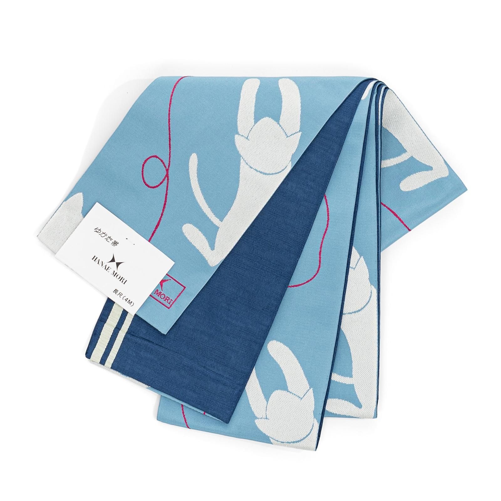 アウトレット】新品 HANAE MORI 半幅帯 白猫 - からん::アンティーク