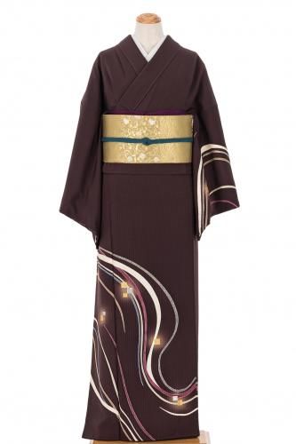 お仕立付き・袷】正絹 刺繍柄 付下げ（薄ブルーグレー系）（S・M