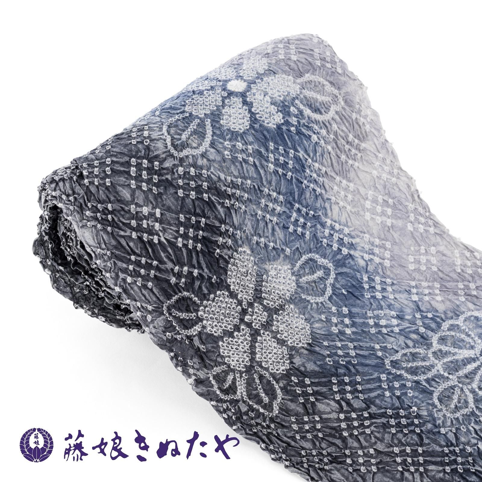 絞りゆかたメーカー「（株）藤むすめきぬたや」製 絞りゆかた（藤娘きぬたや）お誂え付き – 和工房あき