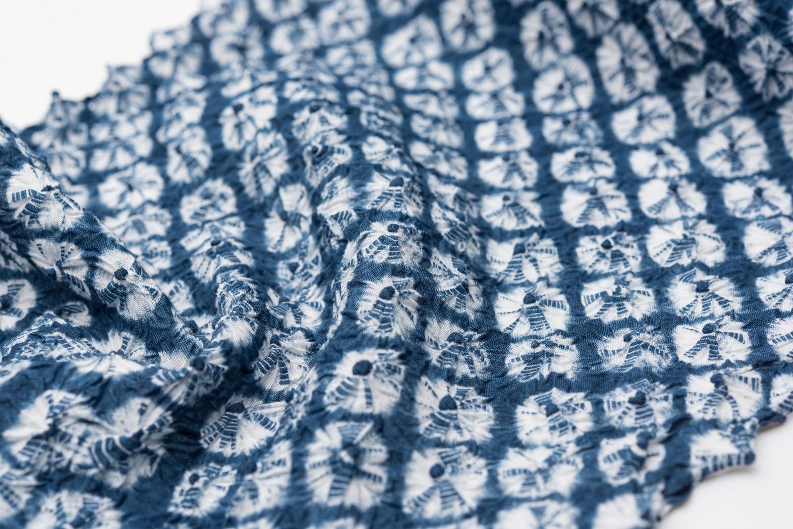 お仕立て商品】花しぼり 有松絞り 蜘蛛絞り - からん