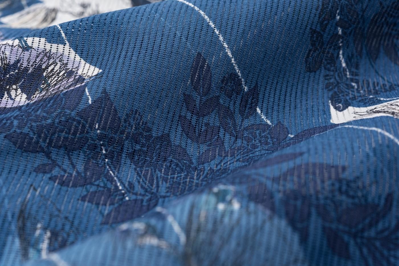 新品浴衣 みすゞうた 綿絽 花と鳥 - からん::アンティーク着物