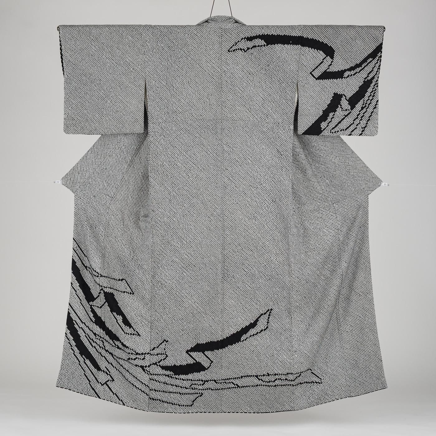 総絞り 訪問着 熨斗模様 - からん::アンティーク着物・リサイクル着物