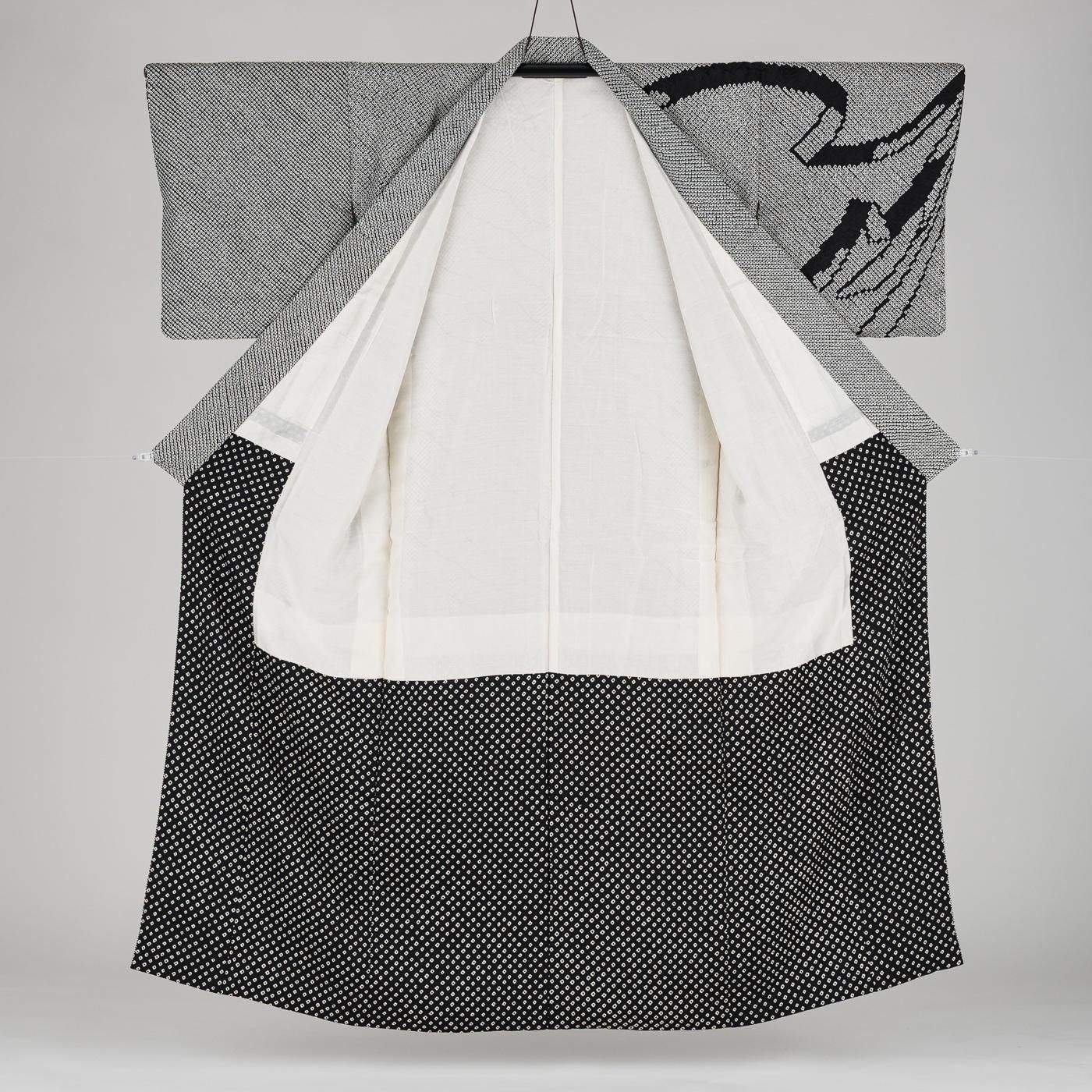 総絞り 訪問着 熨斗模様 - からん::アンティーク着物・リサイクル着物